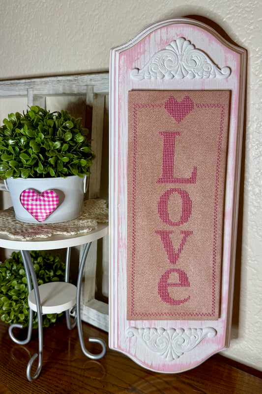 Love-Vertical Cross Stitch - PDF Download