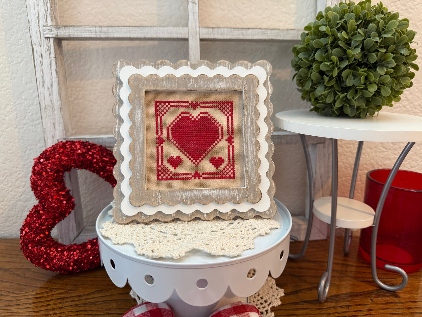 Little Heart Quaker Cross Stitch Pattern- PDF Download