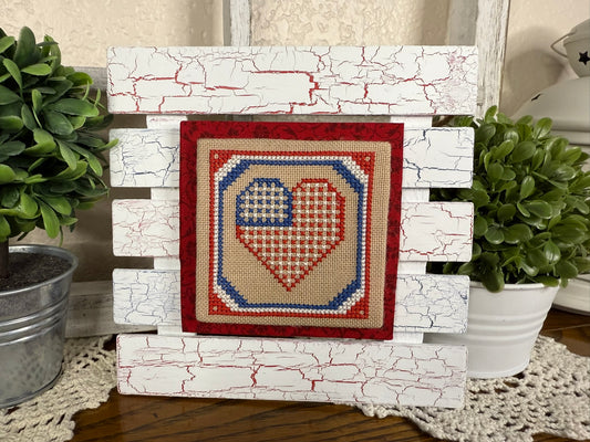 Little Patriotic Quaker Cross Stitch Pattern- PDF Download