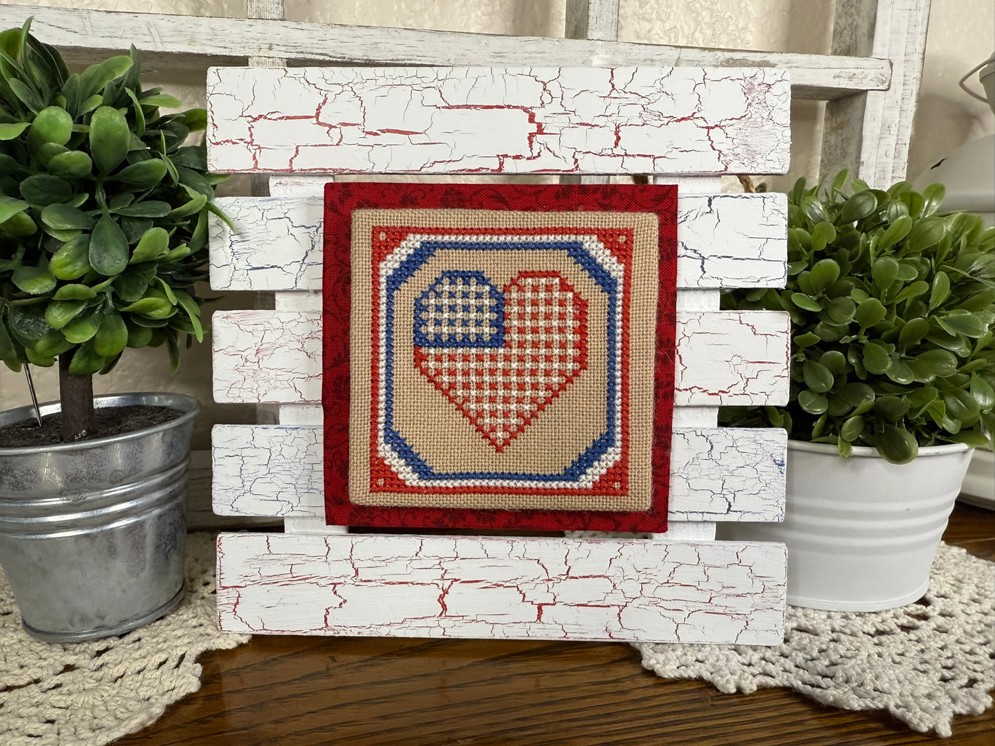 Little Patriotic Quaker Cross Stitch Pattern- PDF Download