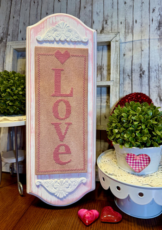 Love-Vertical Cross Stitch - PDF Download