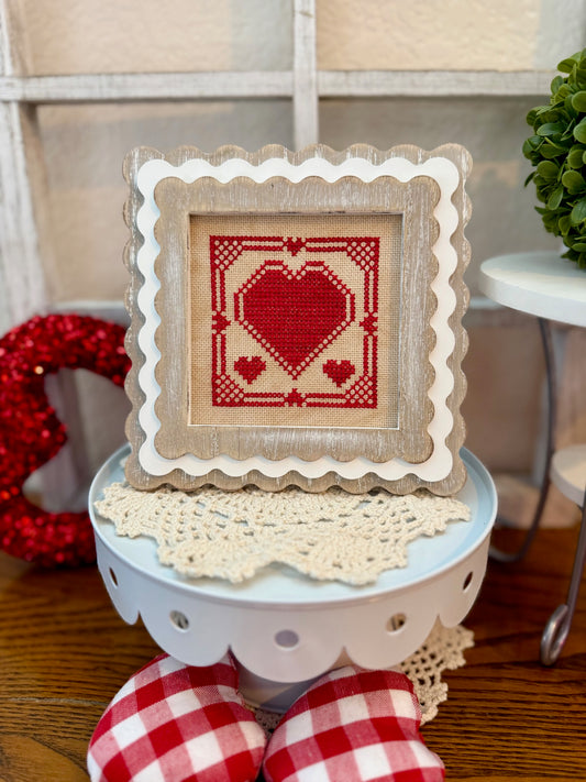 Little Heart Quaker Cross Stitch Pattern- PDF Download
