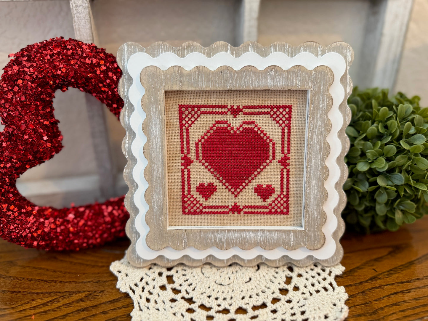 Little Heart Quaker Cross Stitch Pattern- PDF Download