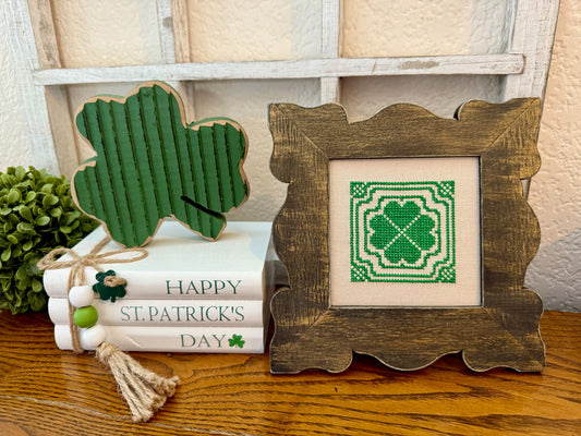 Little Four Leaf Clover Quaker Cross Stitch Pattern - PDF Download