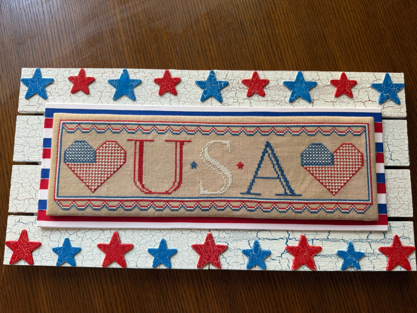 USA In My Heart Cross Stitch Pattern - PDF Download