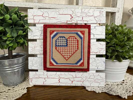 Little Patriotic Quaker Cross Stitch Pattern- PDF Download